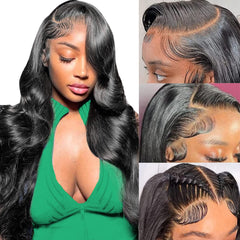 MUZOJET 13x6 HD lace front wig with body wave for natural volume.