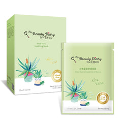 My Beauty Diary Aloe Vera Soothing Mask packaging highlights hydration.