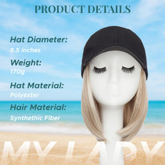 MY-LADY hat wig daily-wear-style enables quick, everyday transformation.