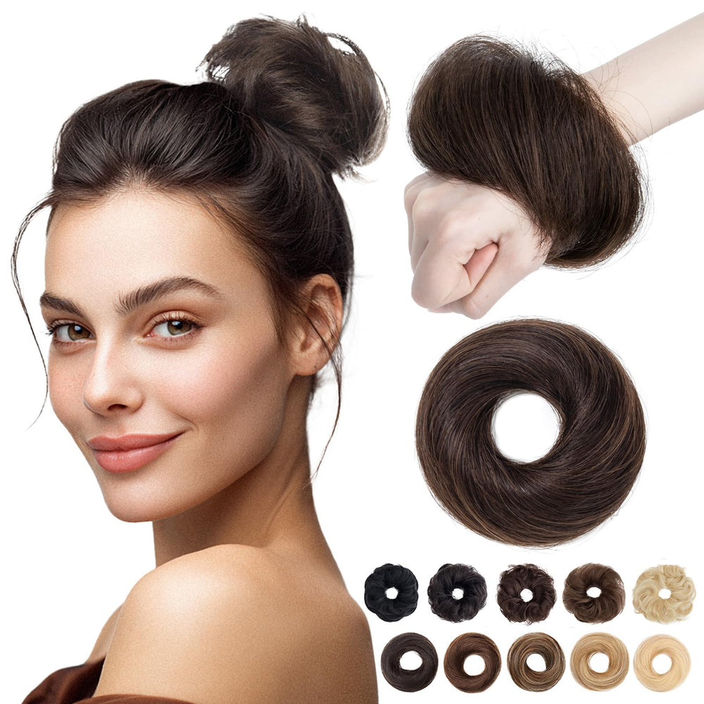 MY-LADY messy bun hair piece closeup showing natural texture for everyday wear