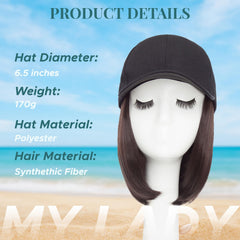 MY-LADY vintage washed cotton cap blends naturally with real hair texture