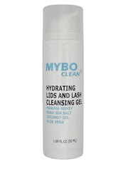 Myboclean hydrating lids and lash cleansing gel in pump bottle for easy daily cleansing.