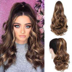 Mychanson 16 inch drawstring ponytail closure for instant volume and natural movement.