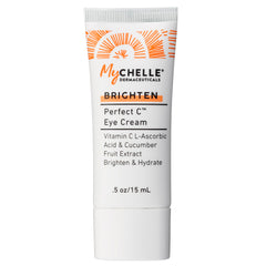 MyCHELLE Dermaceuticals Perfect C Eye Cream bottle ready to brighten under-eye skin.