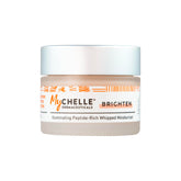 MyCHELLE Illuminating Peptide-Rich Whipped Moisturizer jar closeup for lightweight daily hydration