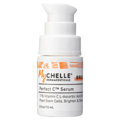 MyChelle Perfect C Serum 17% bottle with pump for brightening skin.