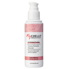MyCHELLE Pumpkin Cleanser bottle ready for daily cleansing