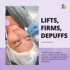 Myolift tool performing gentle facial massage to improve local circulation.