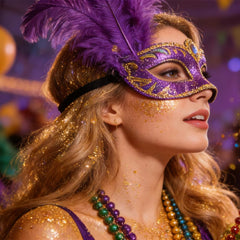 Mysense Gold Glitter Stick on the face demonstrates easy adhesive application without glue.