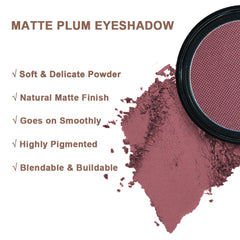 Mysense Matte Plum texture velvet close-up highlights smooth blendability and crease resistance.