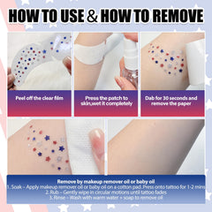 Mysense patriotic freckles tattoos create standout accents for parades and parties