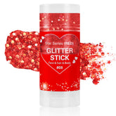 Mysense Red Body Glitter Stick front view adds radiant sparkle for festive looks.