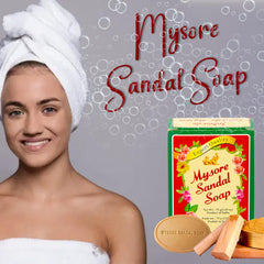 Display of 18 Mysore Sandal Soap bars in a pack