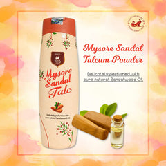Cooling effect of Mysore Sandal talcum powder visible on skin after use