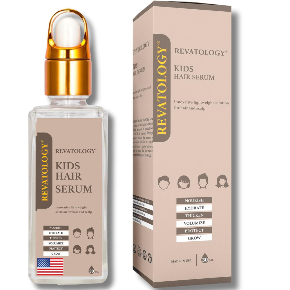 Mystique Abundance RevatoLOGY kid serum bottle for easy daily use and growth support.