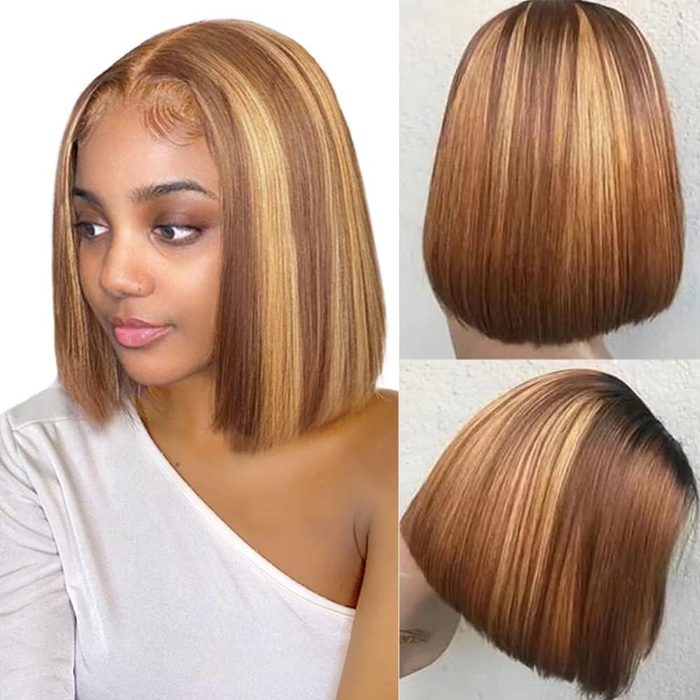 Mysyty Highlight Bob Wig front lace hairline for a natural look you can wear daily.