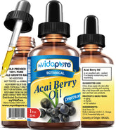 MYVIDAPURE Acai Berry Oil bottle front view for nourishing skin.
