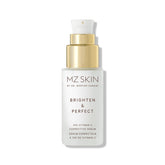 MZ SKIN Brighten serum bottle front showing elegant packaging for radiant skin