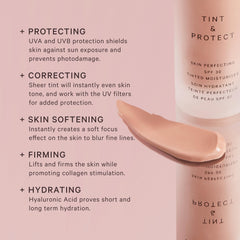 MZ SKIN Tint & Protect arm swatch demonstrates natural coverage