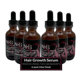 N+B Hair Serum bottle with easy pour for scalp application.