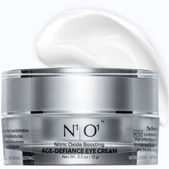 N1O1 Age-Defiance Eye Cream tube close-up for rich hydration around the eyes.