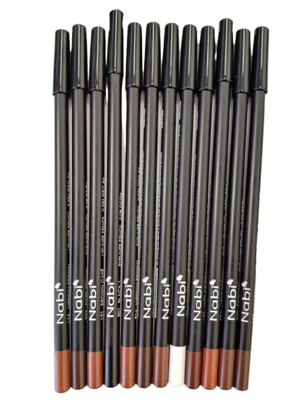 Nabi 12-piece eye and lip liner in brown 7.5 offers precise definition for lips and eyes.