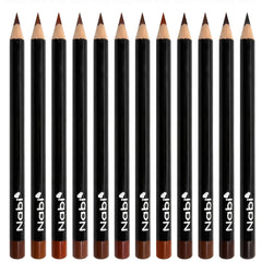 Nabi lip liner set 12 shades swatches show versatile tone range for every look.