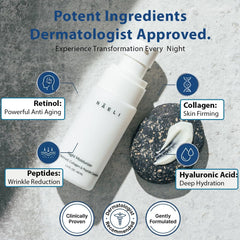 NAELI Retinoid Night Cream jar open, inviting daily use.