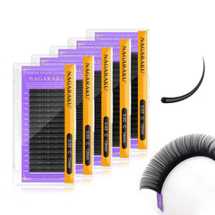 NAGARAKU eyelash extensions five-tray pack for professional use