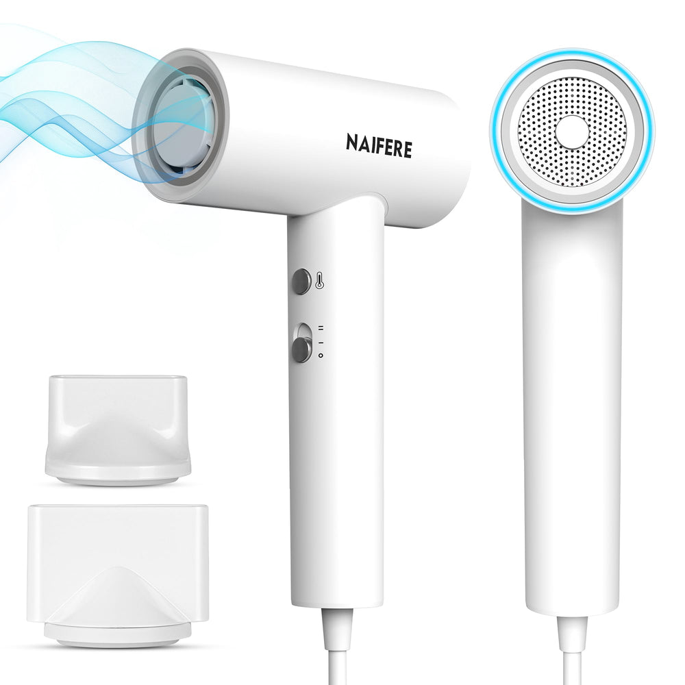 NAIFERE high-speed ion technology for smoother, frizz-free hair.