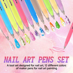 Nail Art Pens showing 3D quick-dry feature for layered designs