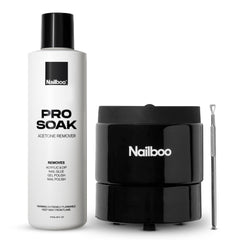 Nailboo acetone remover bowl front view for a clean home salon setup.