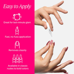 Nailboo press-on nails with glue and file included, ready for instant glam