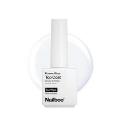 Nailboo Premier Forever Glaze Top Coat bottle delivers a glassy, long-lasting shine.