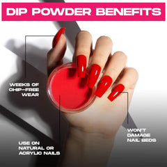 Nailboo Soda Glam dip powder jar close-up emphasizes rich pigment and smooth texture
