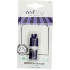 Nailene Ultra Quick Nail Glue bottle showing fast bonding action for nails