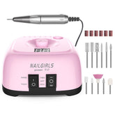 NAILGIRLS Nail Drill Machine Front View shows compact design for home or salon use.