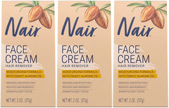 Nair Face Remover Cream Pack 3 front view showing packaging for sensitive skin