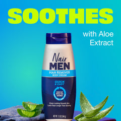 Chest arms and legs treated with Nair Men cream