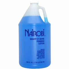 Nairobi Wrapp-It Shine foaming lotion applied evenly for control and manageability.
