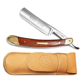 Naked Armor Solomon straight razor blade closeup showing sharp, precise edge for a smooth shave.