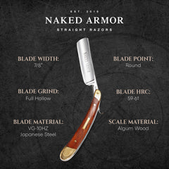 Naked Armor Solomon razor leather case protects and travels with the blade securely.