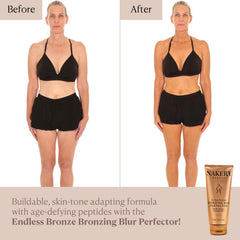 Leg application demonstrates quick blend and natural sunless glow