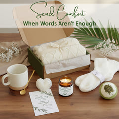 Nalix sympathy gift basket candle Neroli and Sandalwood creates calm