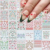 Namrec Christmas nail stickers Santa Claus 3D for festive manicures.