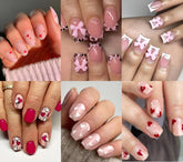 Namrec heart press on nails with bow design for stylish, ready-to-wear elegance