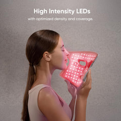 Nanoleaf LEDs closeup highlights 432-LED array for even treatment.
