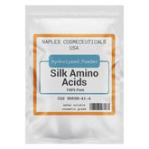 Naples Cosmeceuticals hydrolyzed silk amino acid powder bottle pour for moisture retention