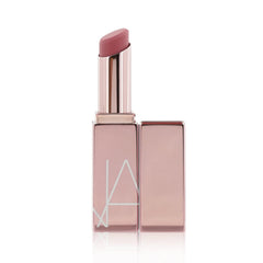 NARS Afterglow Lip Balm Fast Lane tint on lips with mauve-pink gloss.