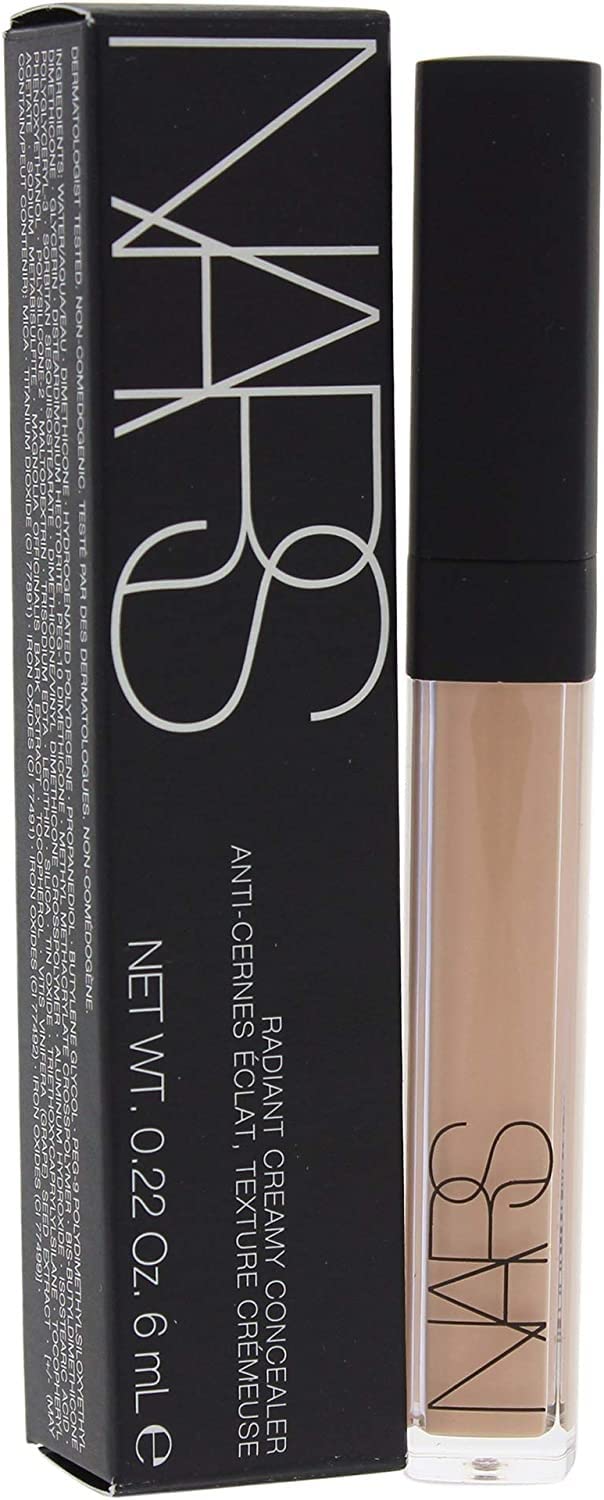 NARS Radiant Creamy Concealer packaging close-up in Creme Brulee Light, premium finish